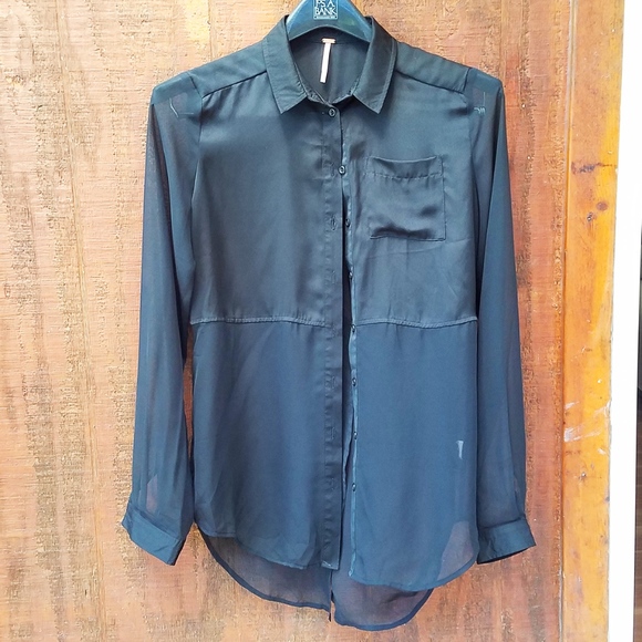 Free People~Best of Both Worlds Panel Blouse~Small - Picture 4 of 7